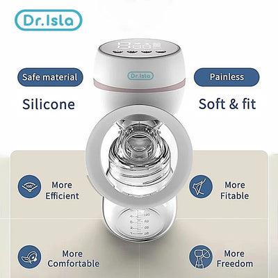 Dr.isla New Portable Electric Breast Pump USB Chargable Silent Portable Milk Extractor Automatic Milker Comfort Breastfeeding - Slobuy