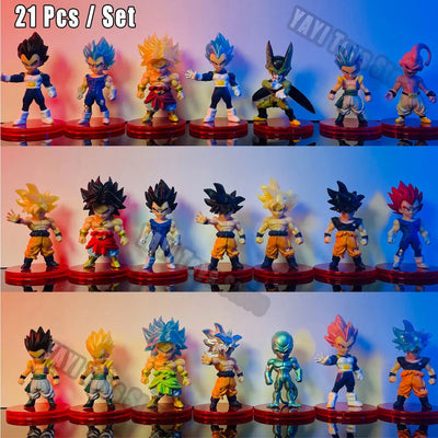 Dragon Ball Z Super Saiyan Son Goku Anime Figure Son Gohan Vegeta Broly Piccolo Majin Buu Set Action Figurine Model Gifts Toy - Slobuy