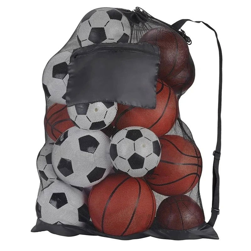 Drawstring Sports Ball Bag Football Mesh Bag Basketball Backpack Football Soccer Volleyball Ball Storage Bags Swimming Gear Bag - Slobuy
