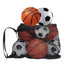 Drawstring Sports Ball Bag Football Mesh Bag Basketball Backpack Football Soccer Volleyball Ball Storage Bags Swimming Gear Bag - Slobuy