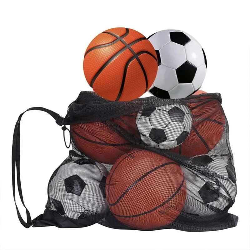 Drawstring Sports Ball Bag Football Mesh Bag Basketball Backpack Football Soccer Volleyball Ball Storage Bags Swimming Gear Bag - Slobuy