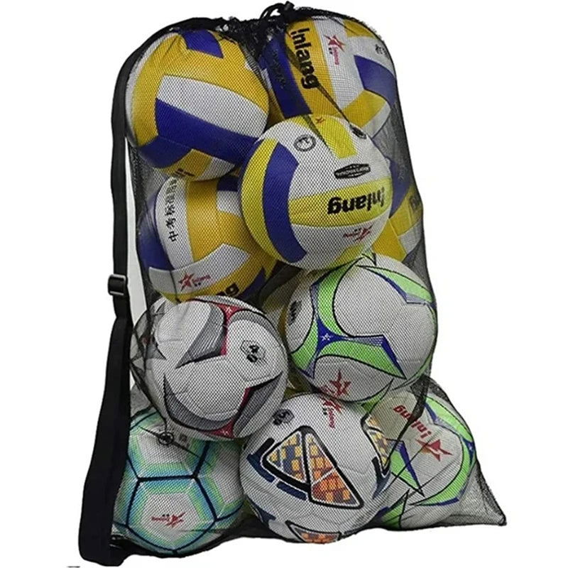 Drawstring Sports Ball Bag Football Mesh Bag Basketball Backpack Football Soccer Volleyball Ball Storage Bags Swimming Gear Bag - Slobuy