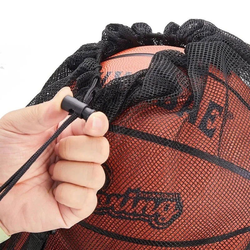 Drawstring Sports Ball Bag Football Mesh Bag Basketball Backpack Football Soccer Volleyball Ball Storage Bags Swimming Gear Bag - Slobuy