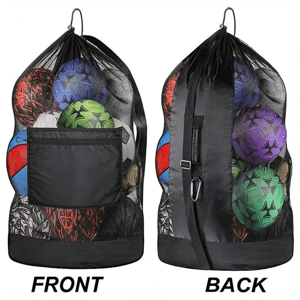 Drawstring Sports Ball Bag Football Mesh Bag Basketball Backpack Football Soccer Volleyball Ball Storage Bags Swimming Gear Bag - Slobuy