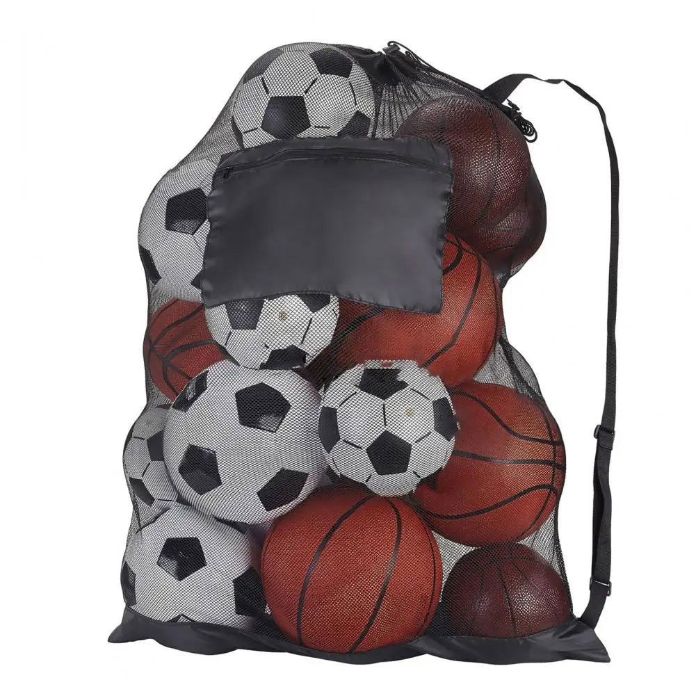 Drawstring Sports Ball Bag Football Mesh Bag Basketball Backpack Football Soccer Volleyball Ball Storage Bags Swimming Gear Bag - Slobuy