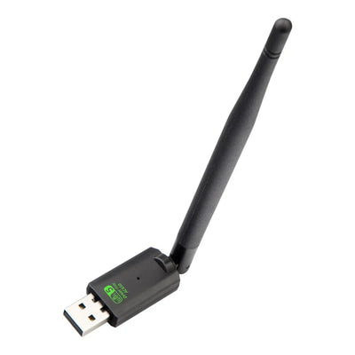 Drive free USB wifi 600Mbps Dual Band Adapter AC650 2.4GHz 5GHz WiFi with Antenna PC Mini Computer Network Card Receiver - Slobuy
