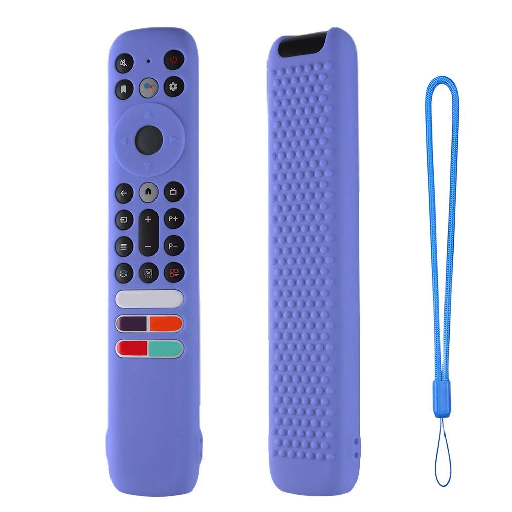 Drop-Proof Shell Silicone Remote Control Cover Protector with Lanyard Shockproof Accessories for TCL RC902V FMR1 FMR2 FMR4 - Slobuy
