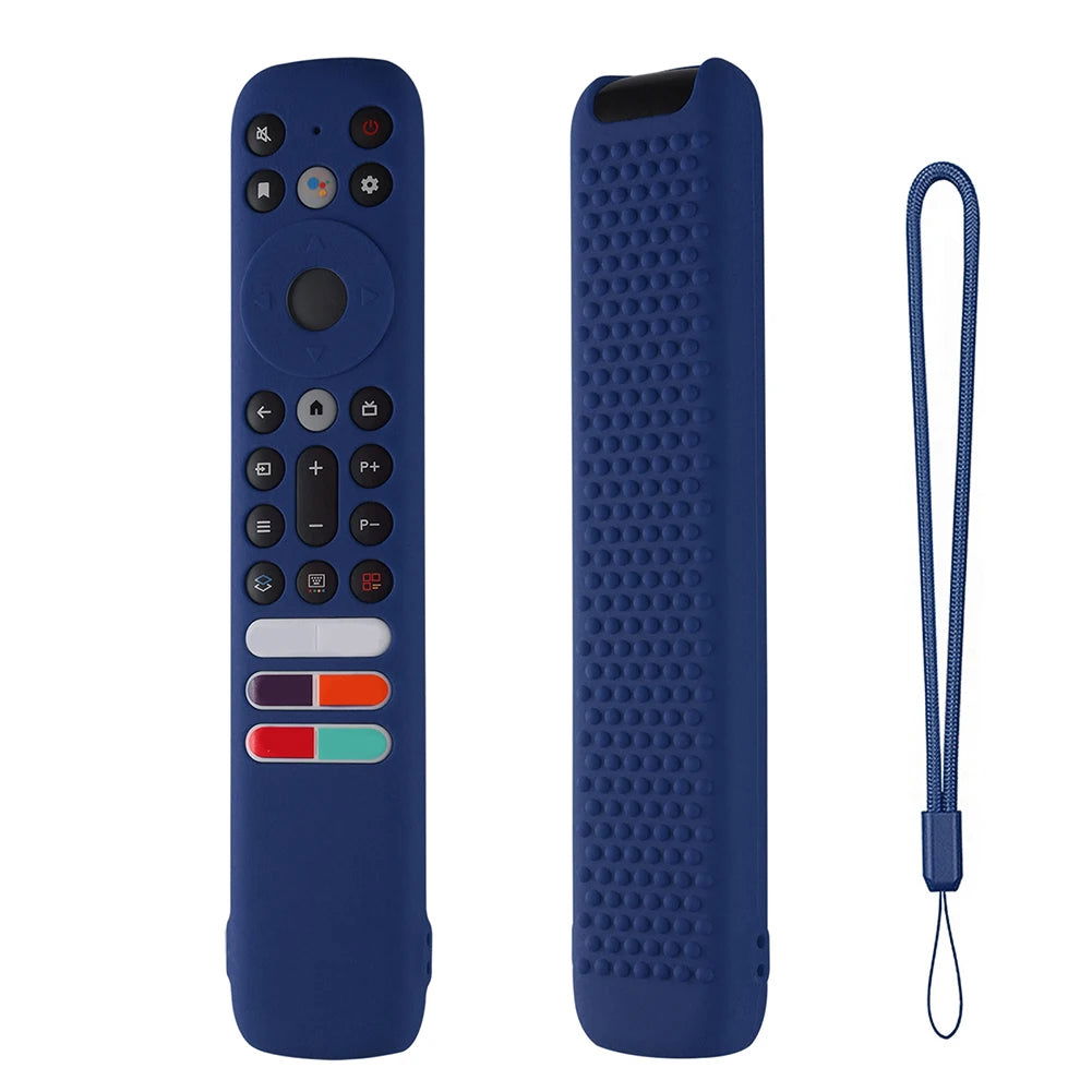 Drop-Proof Shell Silicone Remote Control Cover Protector with Lanyard Shockproof Accessories for TCL RC902V FMR1 FMR2 FMR4 - Slobuy
