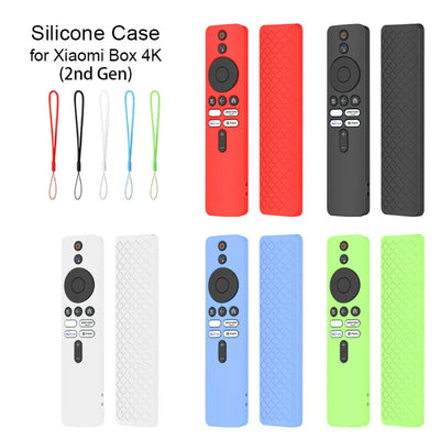 Drop-Proof Shell with Lanyard Remote Control Cover Protector Shockproof Anti-Slip Accessories for Xiaomi 4K TV MiBoX 2nd Gen - Slobuy