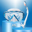Dry Snorkel Set, Pano 3 Window Snorkel Mask, Anti-Fog Scuba Diving Goggle and Snorkel, Adult Snorkeling Swim Mask with  PC  Lens - Slobuy