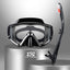 Dry Snorkel Set, Pano 3 Window Snorkel Mask, Anti-Fog Scuba Diving Goggle and Snorkel, Adult Snorkeling Swim Mask with  PC  Lens - Slobuy