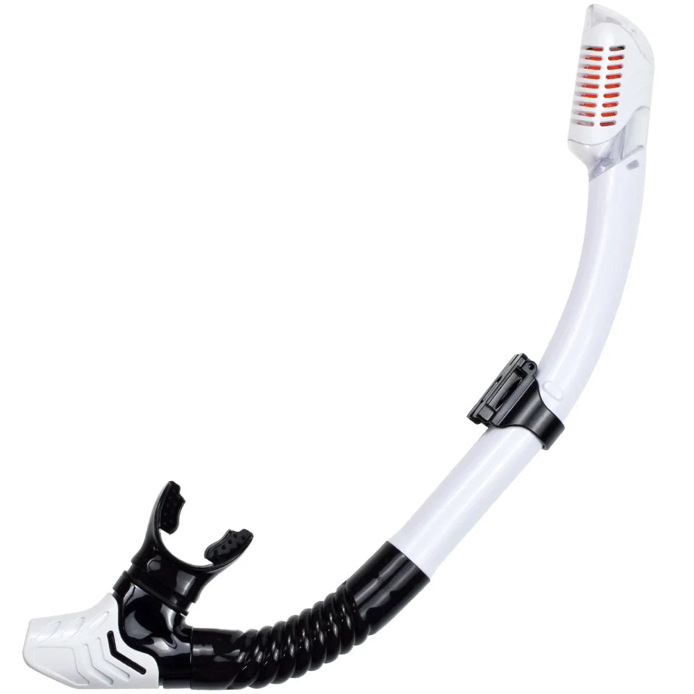 Dry Snorkel Tube Easy Breath Scuba Diving Splash Guard Top Valve Swimming Underwater Equipment For Adults Kids Men Women Youth - Slobuy