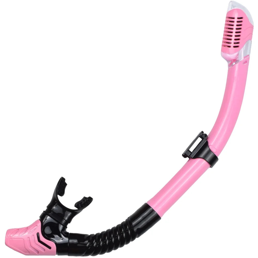 Dry Snorkel Tube Easy Breath Scuba Diving Splash Guard Top Valve Swimming Underwater Equipment For Adults Kids Men Women Youth - Slobuy