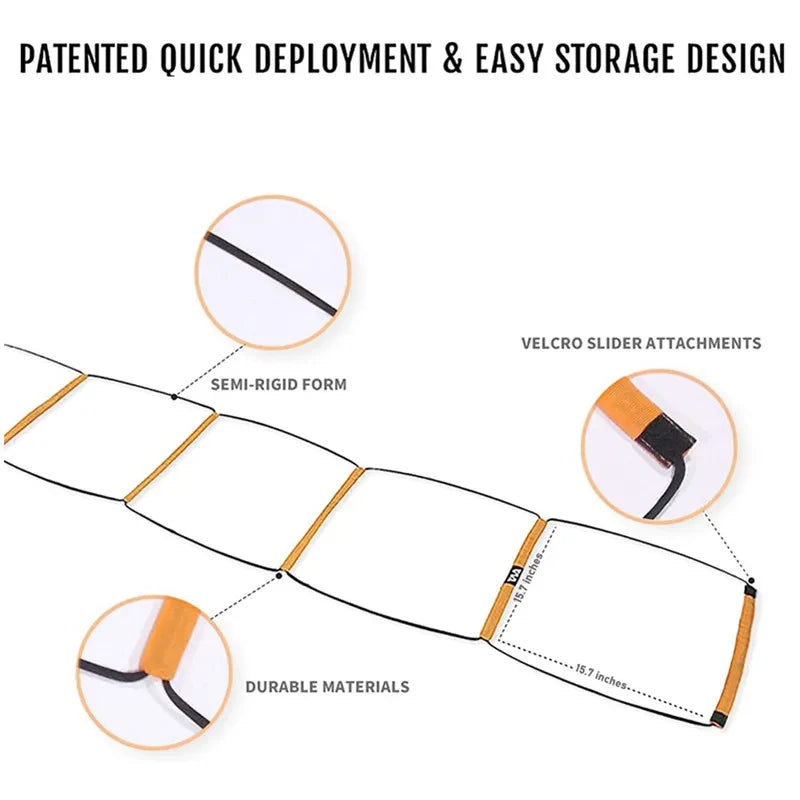 Dual-Purpose Soccer Training Jump Ladder Multifunctional Agility Ladder Speed Training Coordination Footwork Football Equipment - Slobuy