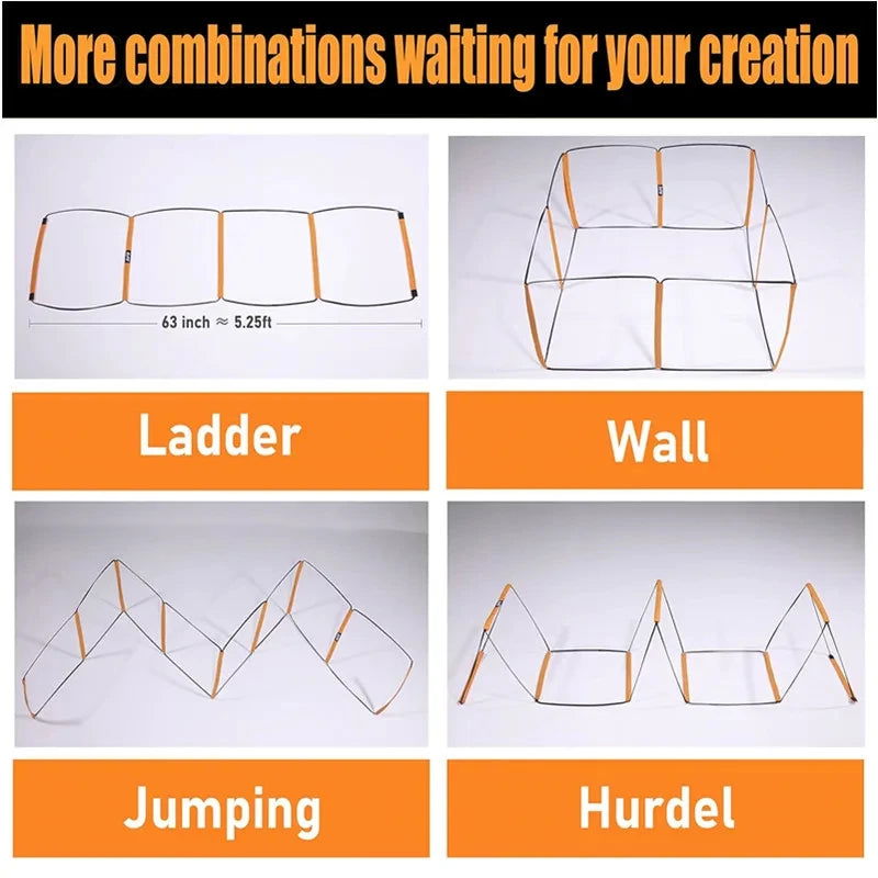 Dual-Purpose Soccer Training Jump Ladder Multifunctional Agility Ladder Speed Training Coordination Footwork Football Equipment - Slobuy