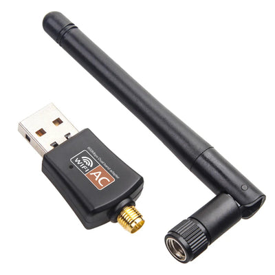 Dual Band 600Mbps USB wifi Adapter 2.4GHz 5GHz WiFi with Antenna PC Mini Computer Network Card Receiver - Slobuy