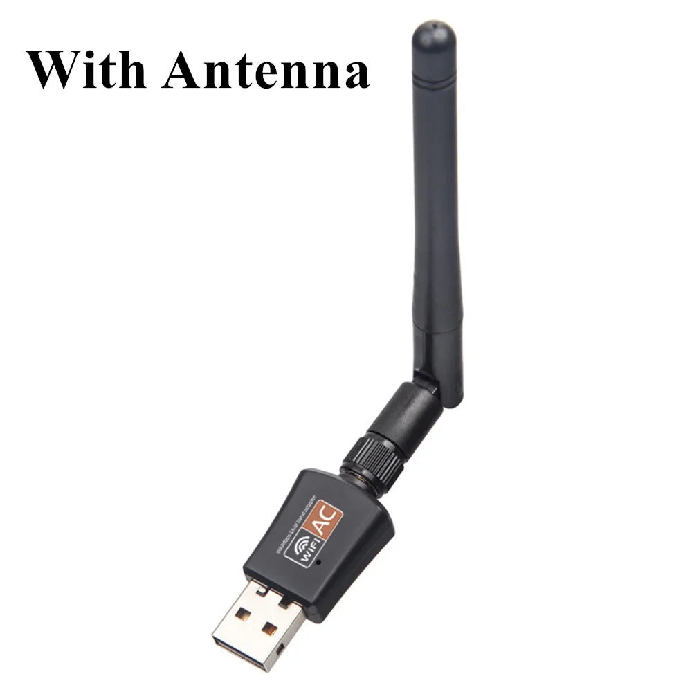 Dual Band 600Mbps USB wifi Adapter 2.4GHz 5GHz WiFi with Antenna PC Mini Computer Network Card Receiver - Slobuy