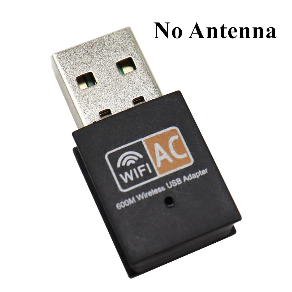 Dual Band 600Mbps USB wifi Adapter 2.4GHz 5GHz WiFi with Antenna PC Mini Computer Network Card Receiver - Slobuy