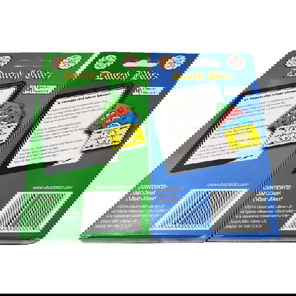 Dutch Blitz The Original Fast Paced Card Game Contains 160 Card Quick And Easy To Learn Great Family Game Fun For Everyone For 2 - Slobuy