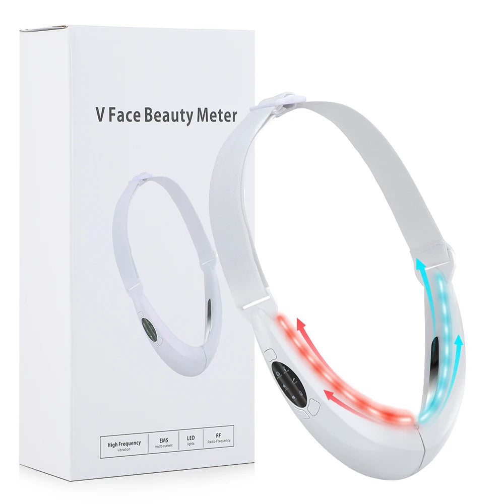 EMS Face Lifting Device LED Photon Therapy Vibration Facial Massager Face Slimming Double Chin Removal V Line Lift Belt SkinCare - Slobuy