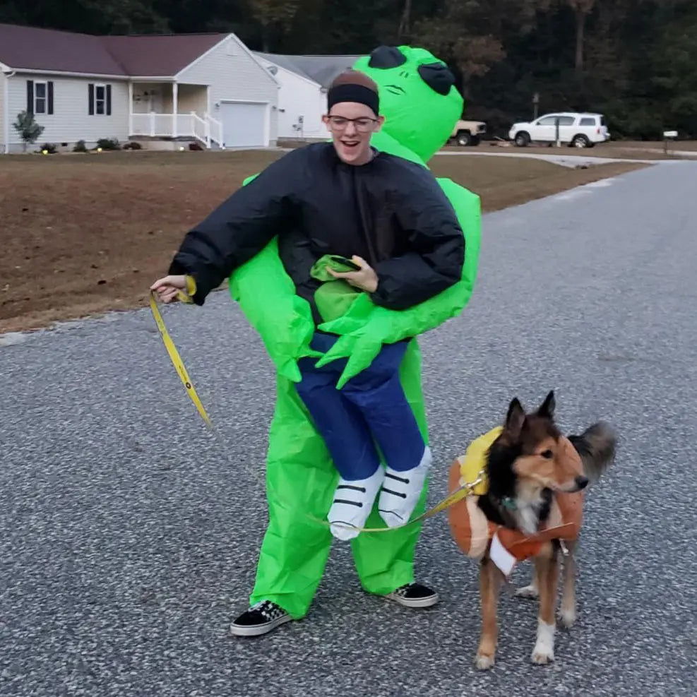 ET Alien inflatable suit Alien Monster Inflatable Costume Scary Green Alien Cosplay Costume For Adult  Party Festival Stage - Slobuy