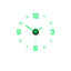 EW Creative Simple Luminous Digital Clock European Style DIY Silent Wall Clock Study Living Room Punch-Free Wall Sticker Clock - Slobuy