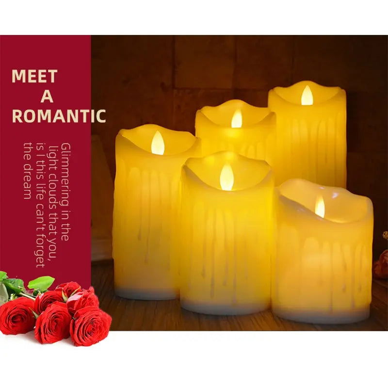 EW Led Simulation Electronic Candle Light Decorative Light - Slobuy
