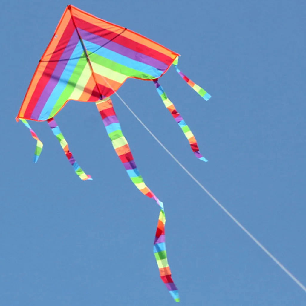 Easy Fly Colorful Rainbow Kite Outdoor Fun Sports Beach Kids Children  Buitenspeelgoed Cometas De Viento Outdoor Toys Kites - Slobuy