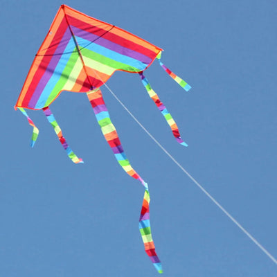 Easy Fly Colorful Rainbow Kite Outdoor Fun Sports Beach Kids Children  Buitenspeelgoed Cometas De Viento Outdoor Toys Kites - Slobuy
