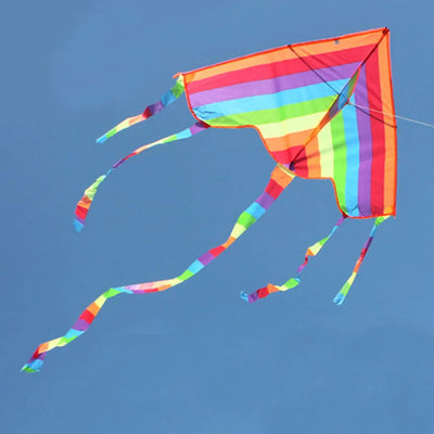 Easy Fly Colorful Rainbow Kite Outdoor Fun Sports Beach Kids Children  Buitenspeelgoed Cometas De Viento Outdoor Toys Kites - Slobuy