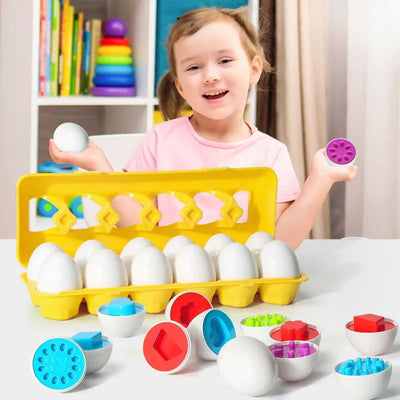 Eggs Screws 3D Puzzle Montessori Learning Education Math Toys Kids Shape Match Smart Game For Children Educational Easter Gifts - Slobuy