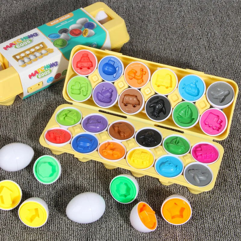Eggs Screws 3D Puzzle Montessori Learning Education Math Toys Kids Shape Match Smart Game For Children Educational Easter Gifts - Slobuy