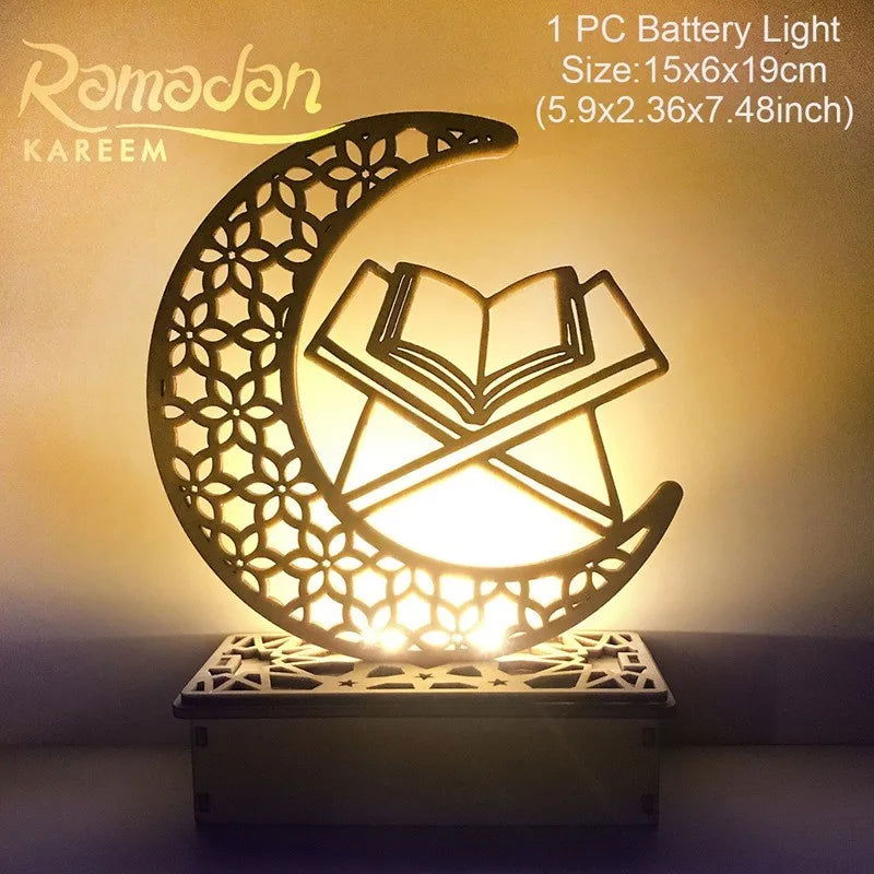 Eid Mubarak DIY Wooden Candle Holder Ramadan Decoration For Home Table Muslim Islamic Festival Party Candlestick Gift - Slobuy
