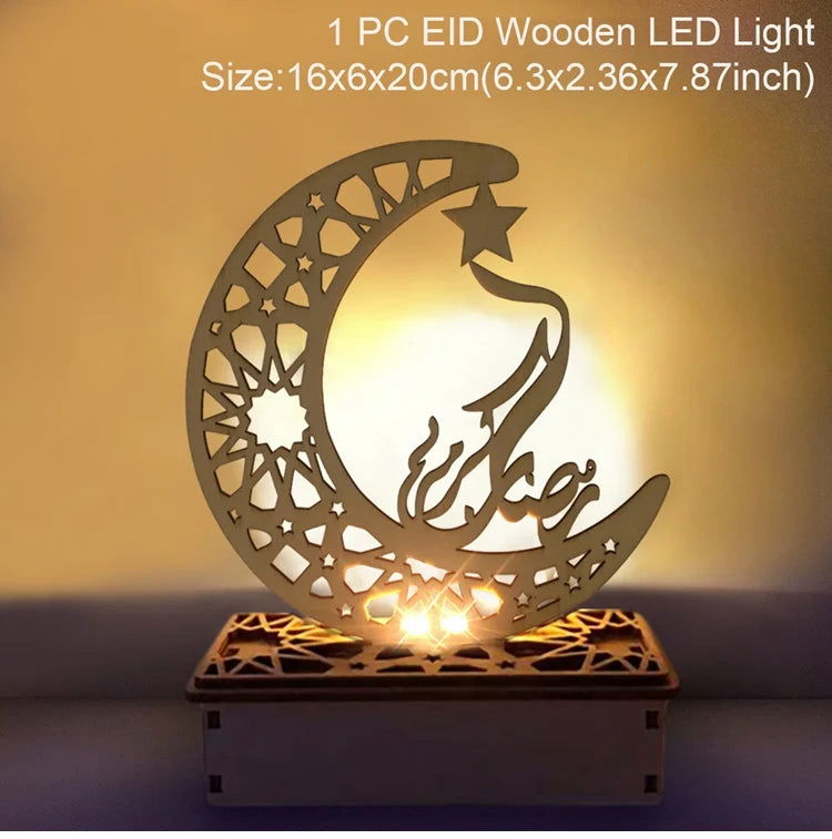 Eid Mubarak DIY Wooden Candle Holder Ramadan Decoration For Home Table Muslim Islamic Festival Party Candlestick Gift - Slobuy