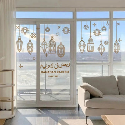 Eid Window Stickers Ramadan Decoration Eid Mubarak Decor for Home 2024 Ramadan Kareem Islam Muslim Party Supplies Eid Al-fitr - Slobuy