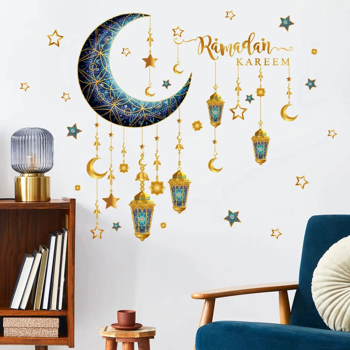 Eid Window Stickers Ramadan Decoration Eid Mubarak Decor for Home 2024 Ramadan Kareem Islam Muslim Party Supplies Eid Al-fitr - Slobuy