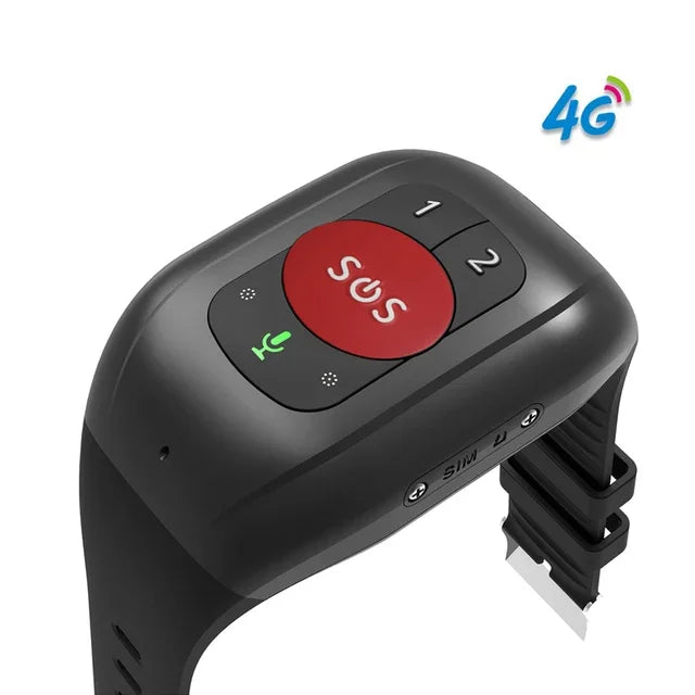 Elderly GPS Watch 4G Tracking Bracelet Health Temperature Management SOS IP67 Waterproof Old People Locator Fall Alert Tracker - Slobuy
