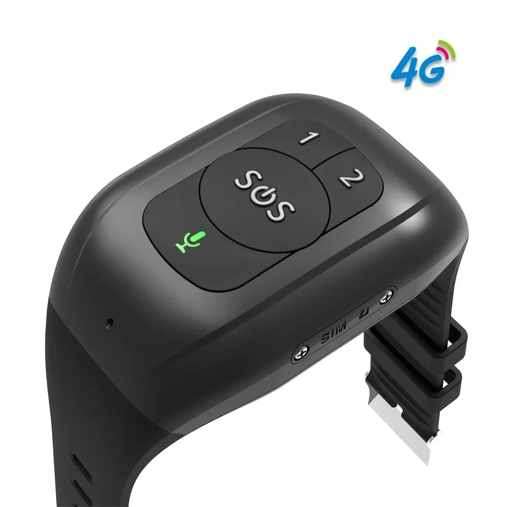 Elderly GPS Watch 4G Tracking Bracelet Health Temperature Management SOS IP67 Waterproof Old People Locator Fall Alert Tracker - Slobuy