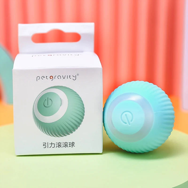 Electric Cat Ball Toys Automatic Rolling Smart Cat Toys for Cats Training Self-moving Kitten Toys for Indoor Interactive Playing - Slobuy