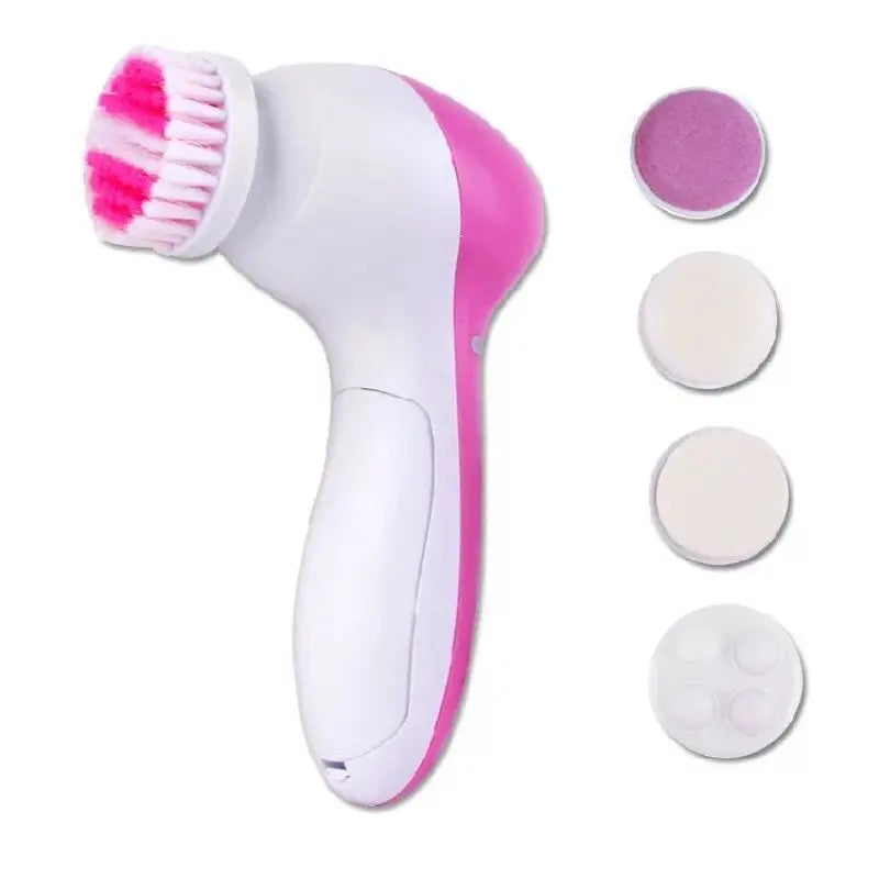 Electric Facial Cleaner 5 IN 1 Face Cleansing Brush Wash Machine Spa Skin Care Massager Blackhead Cleaning Facial Cleanser Tools - Slobuy