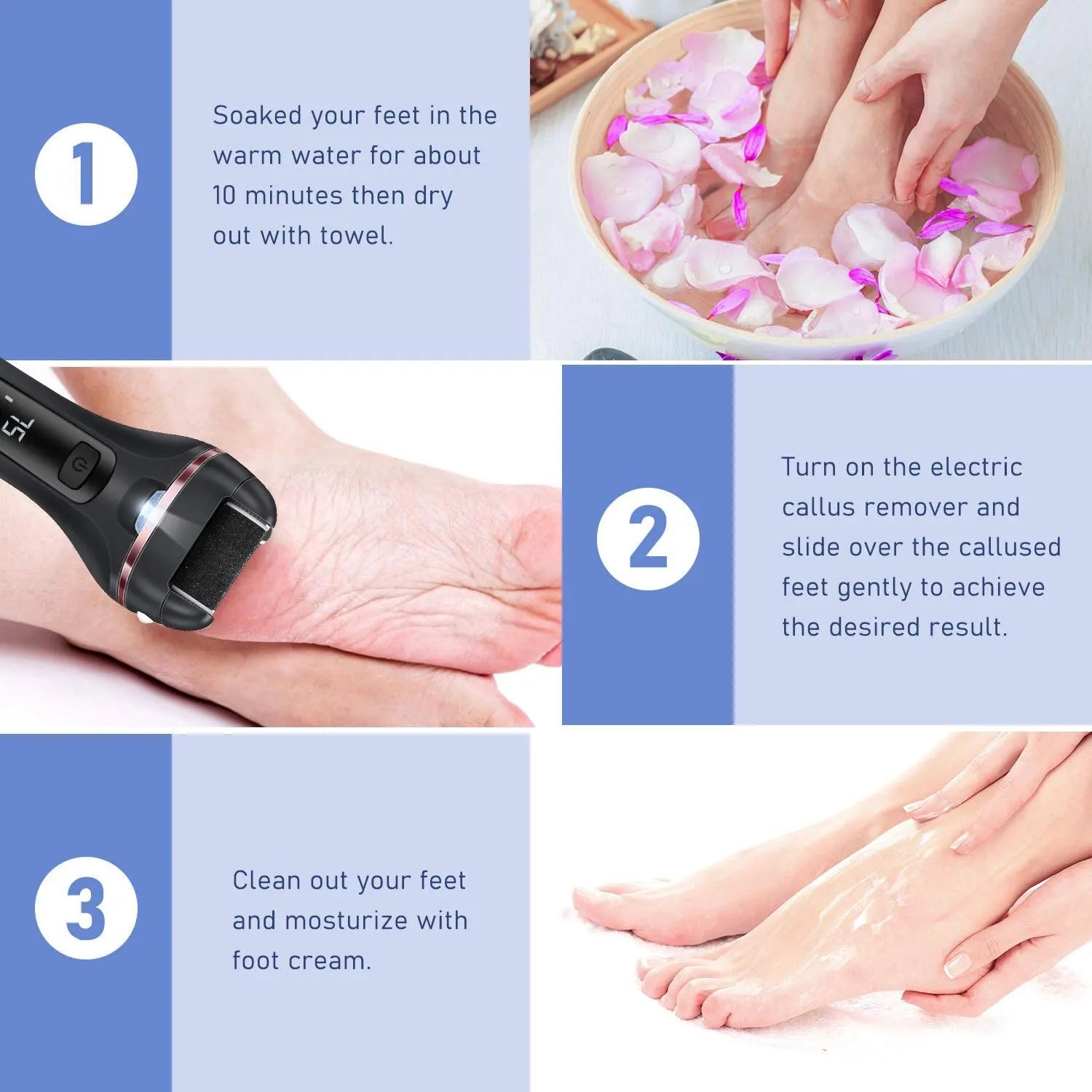 Electric Grinding Pedicure Tools Foot Sandpaper File for Heels Professional Foot Care Tool Dead Hard Skin Callus Remover - Slobuy