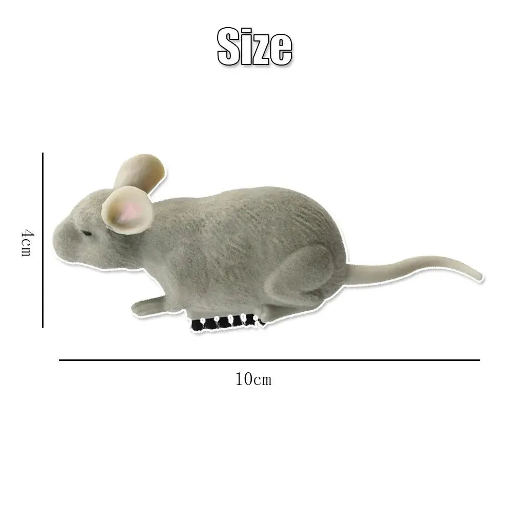 Electric Mouse Toys Cat Play Automatic Escape Robot Vibration Crawling Battery Operated Plush Mouse Pet Interaction Plaything - Slobuy
