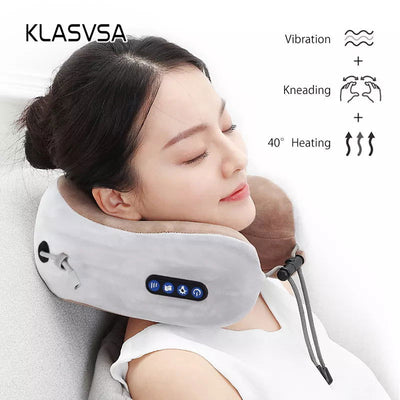 Electric Neck Massager U shaped Pillow Multifunctional Portable Shoulder Cervical Massager Outdoor Home Car Relaxing Massage - Slobuy