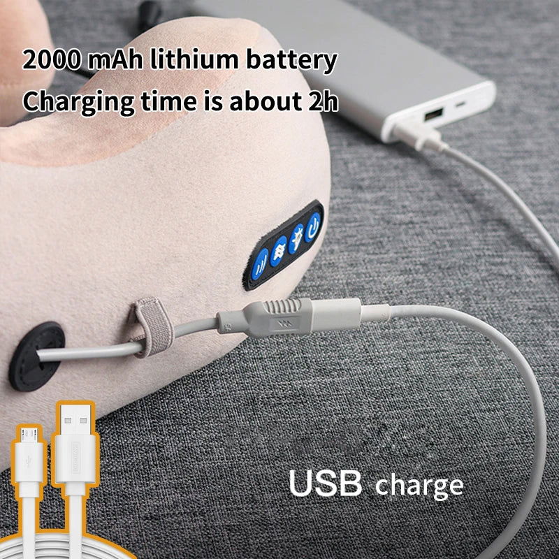 Electric Neck Massager U shaped Pillow Multifunctional Portable Shoulder Cervical Massager Outdoor Home Car Relaxing Massage - Slobuy