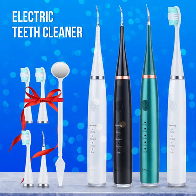 Electric Toothbrush Sonic Dental Teeth Whitening Kit Tooth Whitener Calculus Tartar Remover Tools Cleaner Stain Oral Care - Slobuy