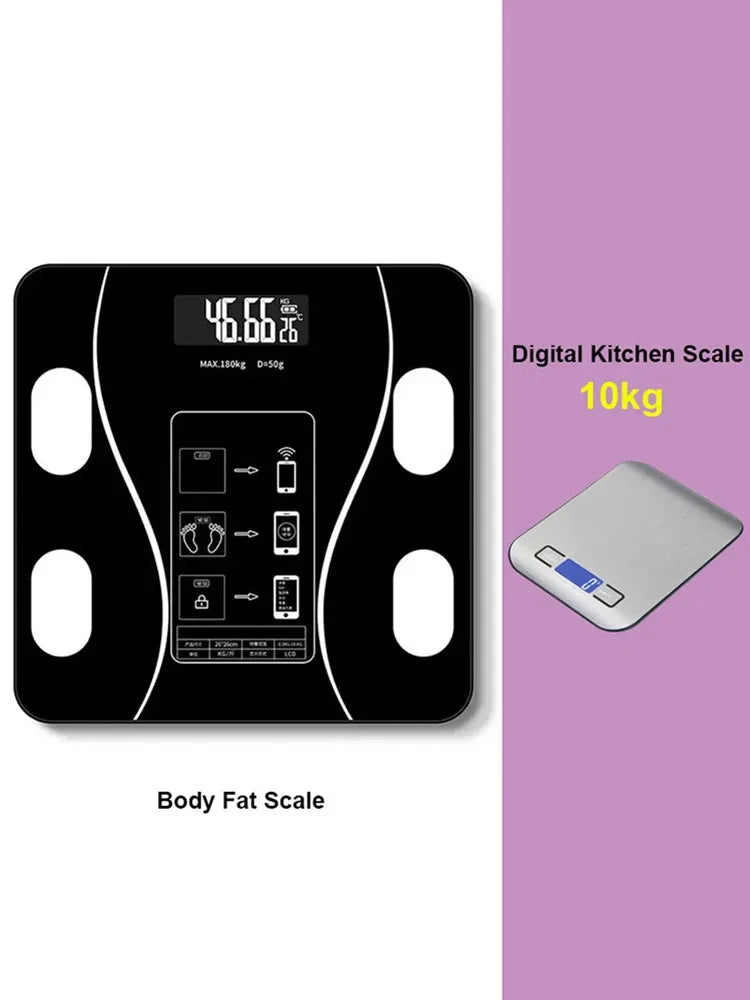 Electronic Digital Body Scale With Digital Kitchen Scale Precision Square Weighing Digital Bathroom Scale For Home Use - Slobuy