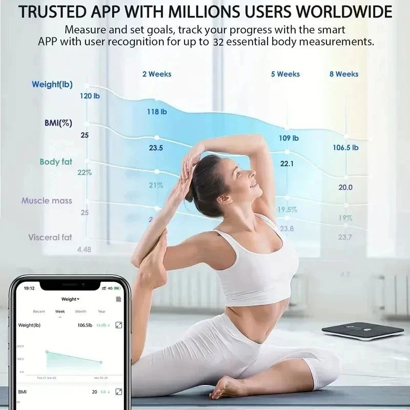 Electronic Digital Body Scale With Digital Kitchen Scale Precision Square Weighing Digital Bathroom Scale For Home Use - Slobuy