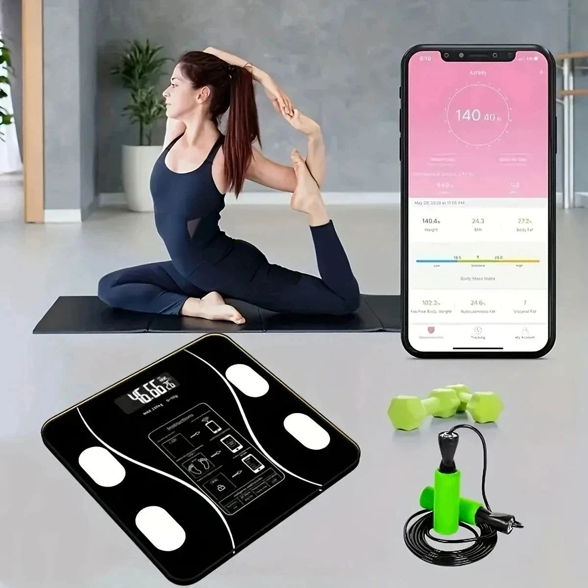 Electronic Digital Body Scale With Digital Kitchen Scale Precision Square Weighing Digital Bathroom Scale For Home Use - Slobuy