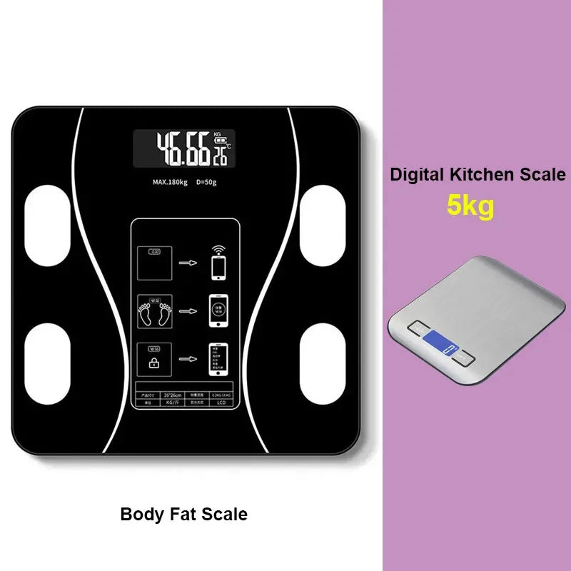 Electronic Digital Body Scale With Digital Kitchen Scale Precision Square Weighing Digital Bathroom Scale For Home Use - Slobuy