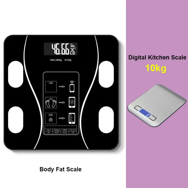 Electronic Digital Body Scale With Digital Kitchen Scale Precision Square Weighing Digital Bathroom Scale For Home Use - Slobuy